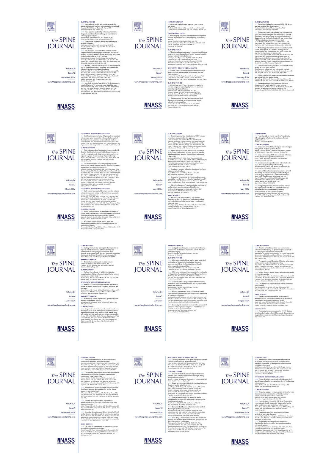 The Spine Journal 2024 Full Archives